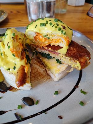 Inside Sausage Benedict at The Vibe in Liverpool