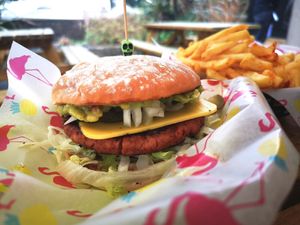 Obi Juan Kanobi Burger at The Rainbow Skull in Maidstone
