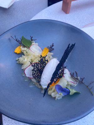 White Fungi Ceviche at Pinchy's in Melbourne