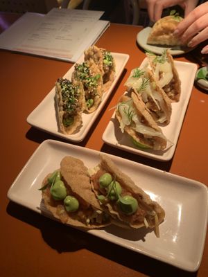 Lots of little tacos  at Pinchy's in Melbourne