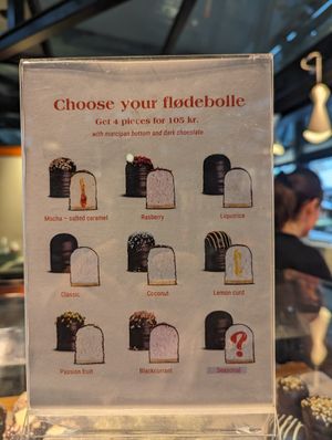 Menu at Glean - Torvehallerne in Copenhagen