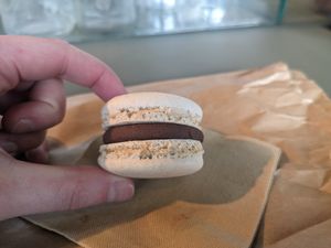 Chocolate macaron at Glean - Torvehallerne in Copenhagen