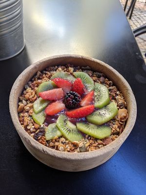 Acai bowl (made of fruits only) - very nice! at Chelsea Coffee & Brunch in Faro