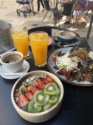 Detox smoothie bowl and vegan avocado toast  at Chelsea Coffee & Brunch in Faro