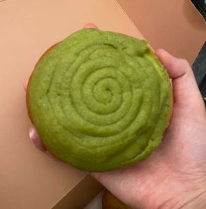 MASSIVE genmaicha cream bun :) at Ovule Bakery in Kowloon
