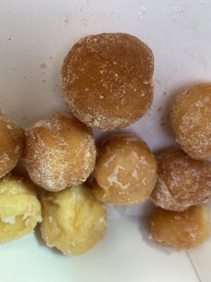 Donut holes. Glaze and sugar  at Fluffy Donut in Seattle