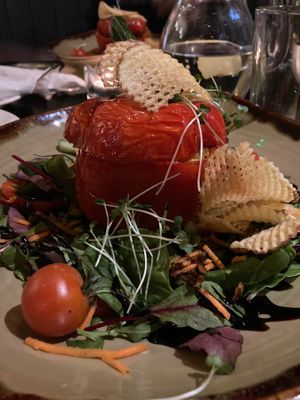Vegan daily special - stuffed bell pepper at Kirbys Brogue Inn in Tralee