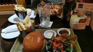 Super Greens Burger at Kirbys Brogue Inn in Tralee