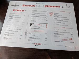 menu back (with vegan pizzas) at Don Camillo in Hart Bei Graz