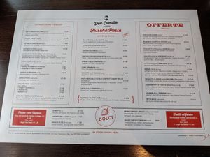 menu front at Don Camillo in Hart Bei Graz