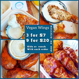 Vegan wings at Love Amaro Pizzeria in Venice