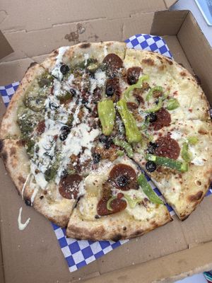 Half n half zephyr and reefer   at Love Amaro Pizzeria in Venice