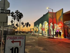 For context, the boardwalk in the background    at Love Amaro Pizzeria in Venice
