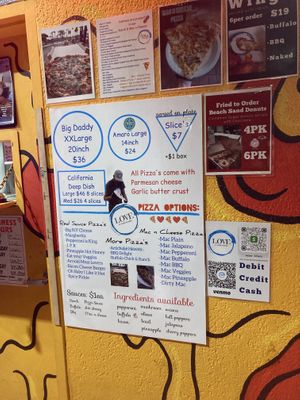 Menu  at Love Amaro Pizzeria in Venice