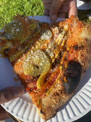 Bacon Cheeze Burger  #Veganuary at Love Amaro Pizzeria in Venice