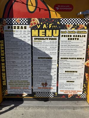 Menu  at Love Amaro Pizzeria in Venice