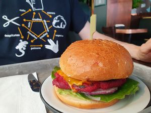 Dracula burger at Union Diner - Steinenvorstadt in Basel
