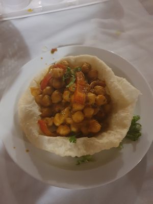 Chana puri (starter) at Mr Singh's in Tenerife