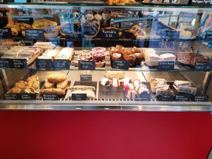 Vegan pastry selection at Enzian Vegan Food in Zurich