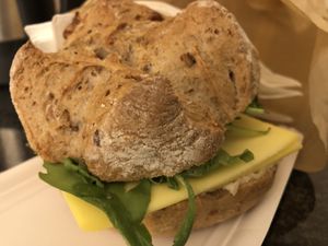 roll with vegan cheese  at Enzian Vegan Food in Zurich