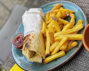 Vegan Kebap with Fries  at Enzian Vegan Food in Zurich