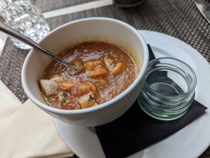 Gaspacho at Enzian Vegan Food in Zurich