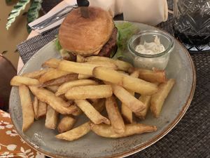 Burger double cheese  at Enzian Vegan Food in Zurich