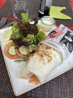 Kebap with salad  at Enzian Vegan Food in Zurich
