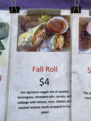 Fall roll  at Santa Clara Farmers Market in Santa Clara