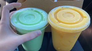 Non Dairy smoothies! Honeydew and Mango  at Luv'n Eat in Camarillo