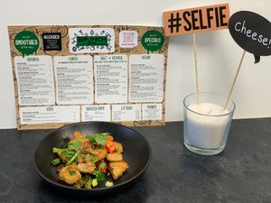 Vegan salt and pepper chicken at Brunch Box in Bury