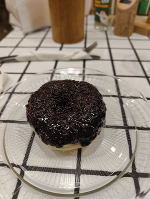 Chocolate donut, really good! at Burgreens - Mall of Indonesia in Jakarta