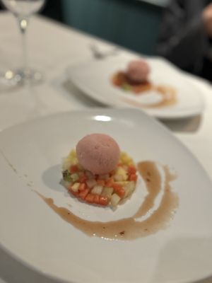 Vegan dessert, tropical delight  at Zaanse Kathmandu Kitchen in Koog Aan De Zaan