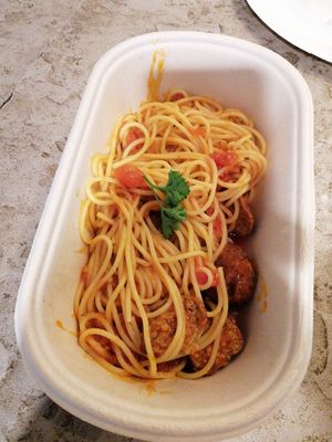 Nomeat pasta at The Social Kitchen - Jurong Bird Park in West Singapore