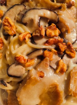 NoChicken Truffle Alfredo Pasta at The Social Kitchen - Jurong Bird Park in West Singapore