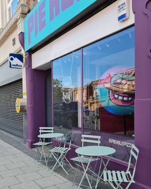 Our tables and chairs have arrived, We now have space to pop-a-squat out front.  at Pie Hole in Southend-on-sea