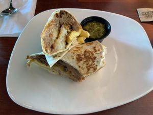 Vegan Breakfast Burrito at Landlocked Baking Company in Indianapolis