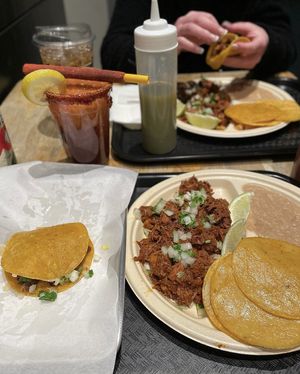 Birria Plate, Mulita (Asada), and Vchelada with Dos Equis 💚🍻  at Tacos Veganos in Phoenix