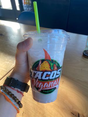 Horchata at Tacos Veganos in Phoenix