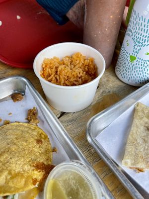 Side of rice   at Tacos Veganos in Phoenix