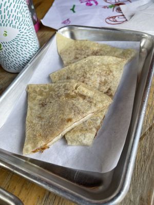 Kids quesadilla   at Tacos Veganos in Phoenix