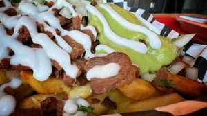 Nacho fríes  at Tacos Veganos in Phoenix