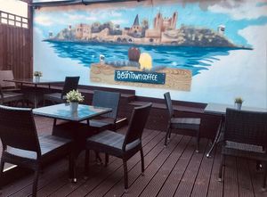 Terrace at Bean Town Coffee in Rochester