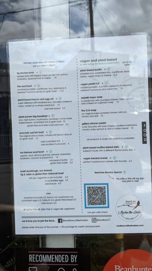 Menu Mar 2021 at Swallow Coffee Traders in Rockdale