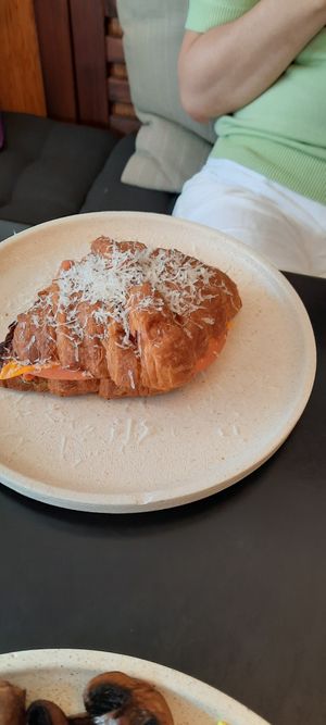 Ham and cheese croussant at Swallow Coffee Traders in Rockdale