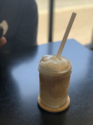 Iced latte with ice cream .  at Swallow Coffee Traders in Rockdale