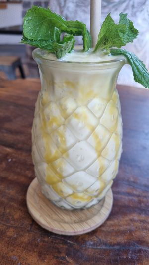Mango smoothie at Swallow Coffee Traders in Rockdale