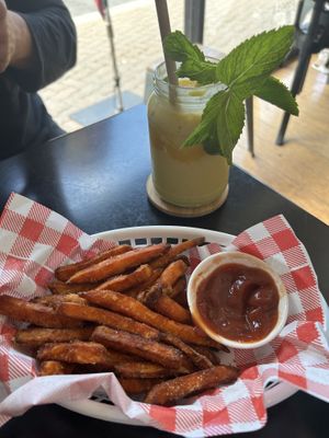 Sweet potato fries  at Swallow Coffee Traders in Rockdale