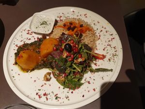 Rice dish with spinach at Maihan in Hamburg