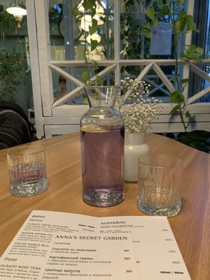 Cozy atmosphere  at Anna's Secret Garden in St Petersburg